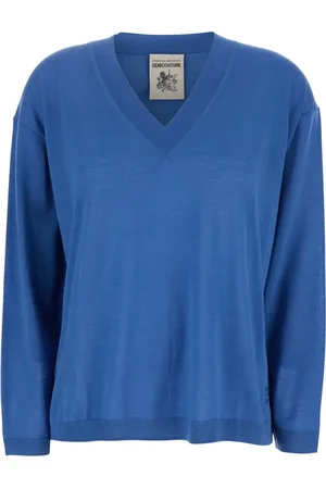 SEMICOUTURE Donna, Maglie, Blu, M, new