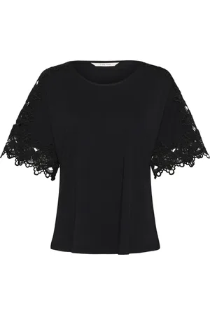 Cream Donna, Top, Nero, L, new
