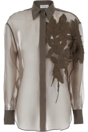 Brunello Cucinelli Donna, Camicette , Marrone, 2Xl, new