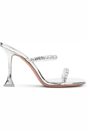 Amina Muaddi Donna, Scarpe, Grigio, 37 EU, new