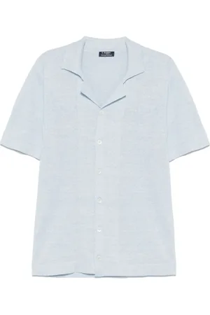 BARBA Uomo, Maglie, Blu, XL, new