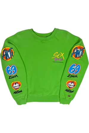 CHROME HEARTS Uomo, Felpe, Verde, L, new