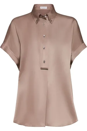 Brunello Cucinelli Donna, Camicette , Marrone, L, new
