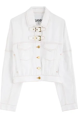 Ganni Donna, Giacche, Bianco, M, new