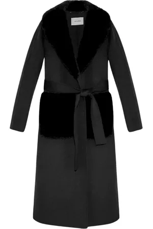 YVES SALOMON Donna, Cappotti, Nero, L, new