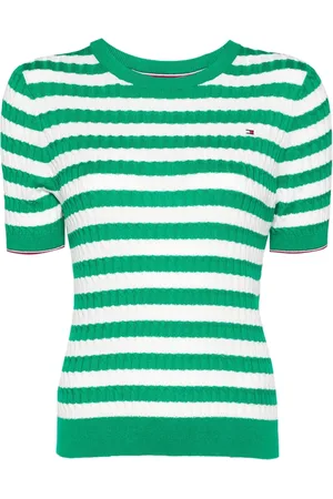 Tommy Hilfiger Donna, Maglie, Verde, L, new