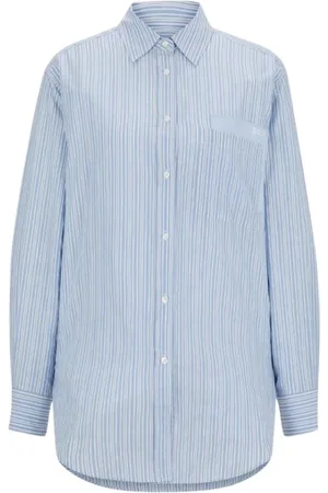 HUGO BOSS Donna, Camicette , Blu, L, new