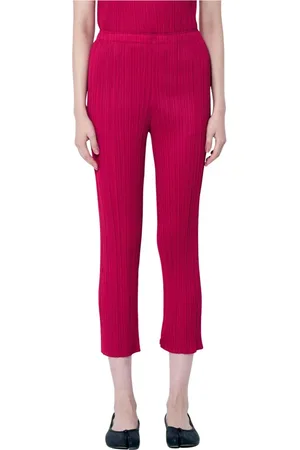 Issey Miyake Donna, Pantaloni, Rosso, XL, new