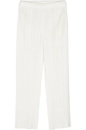 Issey Miyake Donna, Pantaloni, Bianco, M, new