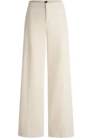 HUGO BOSS Donna, Pantaloni, Bianco, S, new