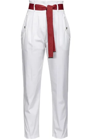 Pinko Donna, Pantaloni, Bianco, M, new