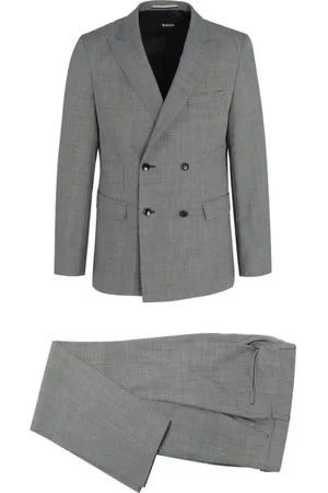 HUGO BOSS Uomo, Abiti Uomo, Grigio, L, new