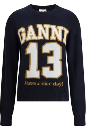 Ganni Donna, Maglie, Blu, L, new