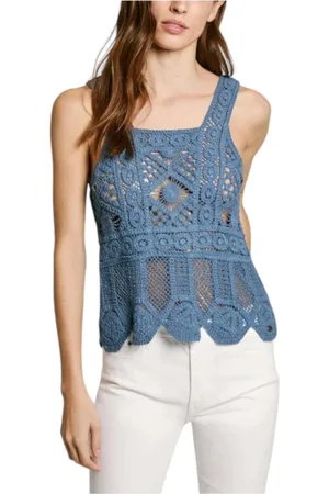 Pepe Jeans Donna, Top, Blu, S, new