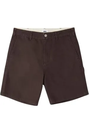 Obey Uomo, Pantaloncini, Marrone, W31, new