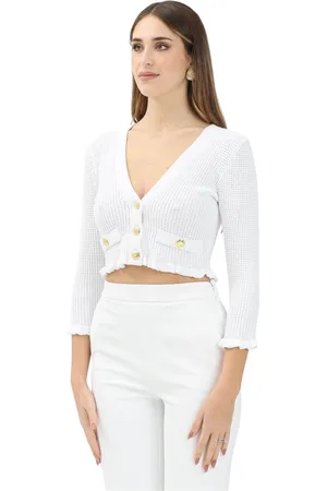 Elisabetta Franchi Donna, Maglie, Bianco, XL, new