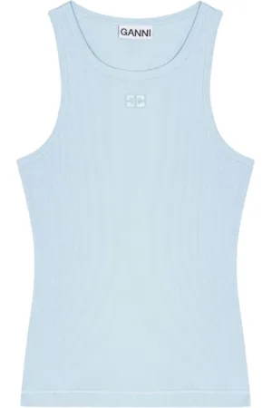Ganni Donna, Top, Blu, M, new