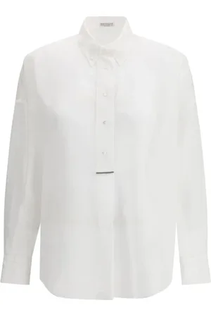 Brunello Cucinelli Donna, Camicette , Bianco, L, new