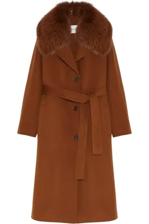 YVES SALOMON Donna, Cappotti, Marrone, L, new