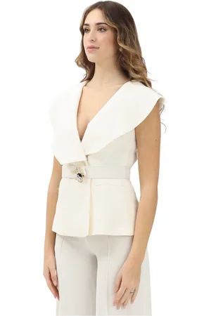 SIMONA CORSELLINI Donna, Top, Bianco, L, new