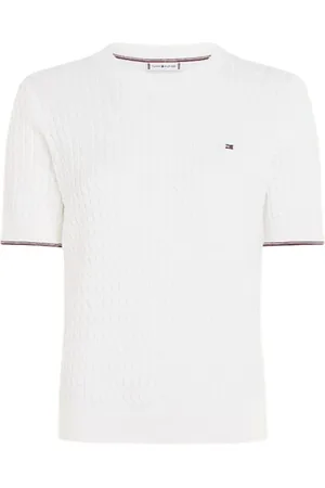 Tommy Hilfiger Donna, Maglie, Bianco, S, new