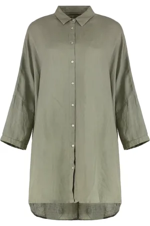 120% Lino Donna, Camicette , Verde, S, new