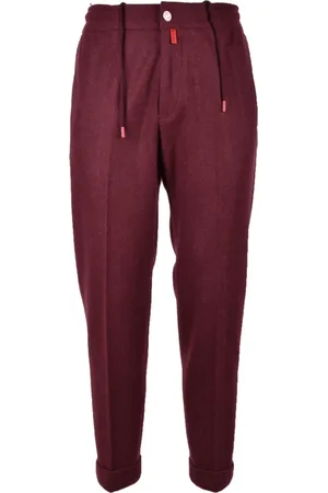Kiton Uomo, Pantaloni, Rosso, L, new