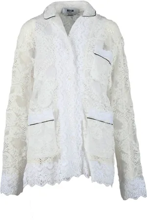 Msgm Donna, Camicette , Bianco, M, new