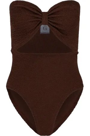 Hunza G Donna, Costumi da bagno, Marrone, Taglia unica, new
