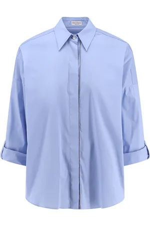 Brunello Cucinelli Donna, Camicette , Blu, M, new