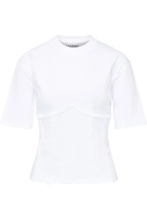 Ganni Donna, Top, Bianco, L, new
