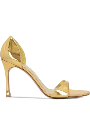 Amina Muaddi Donna, Scarpe, Giallo, 37 1/2 EU, new