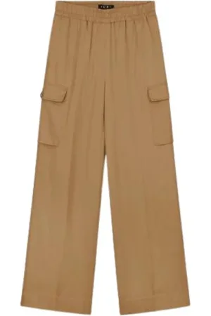 OLAF HUSSEIN Donna, Pantaloni, Marrone, M, new
