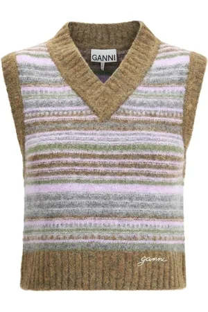 Ganni Donna, Maglie, Multicolore, L, new