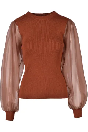 ULLA JOHNSON Donna, Maglie, Marrone, S, new