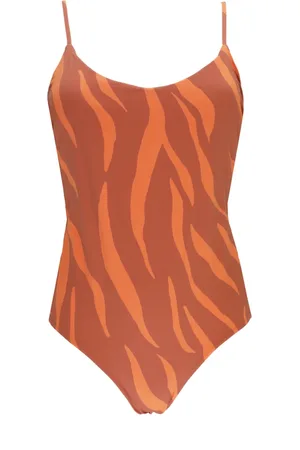 FISICO Donna, Costumi da bagno, Arancione, XS, new