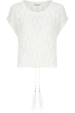 KANGRA CASHMERE Donna, Maglie, Bianco, XS, new