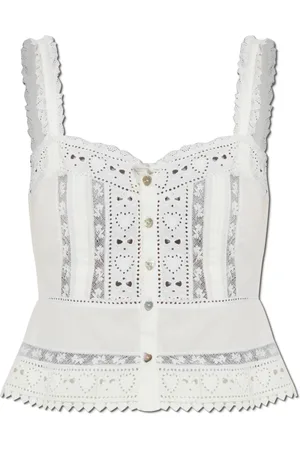 LOVESHACKFANCY Donna, Top, Bianco, M, new
