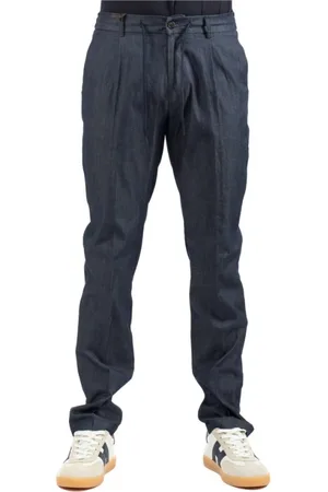 Berwich Uomo, Pantaloni, Blu, S, new