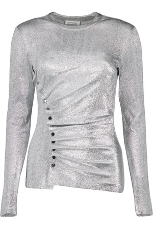 Paco rabanne Donna, Top, Grigio, M, new