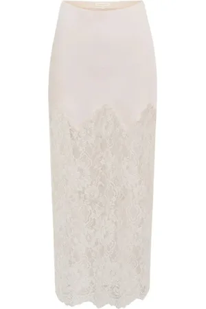 LOVESHACKFANCY Donna, Gonne, Bianco, L, new