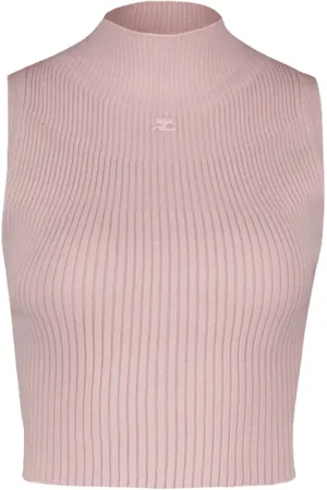 Courrèges Donna, Top, Rosa, L, new
