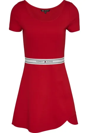 Tommy Hilfiger Donna, Abiti, Rosso, L, new
