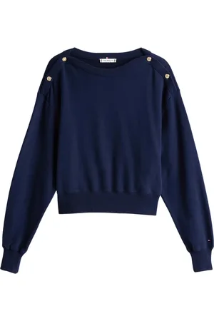 Tommy Hilfiger Donna, Felpe, Blu, XS, new