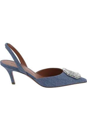 Amina Muaddi Donna, Scarpe, Blu, 37 EU, new