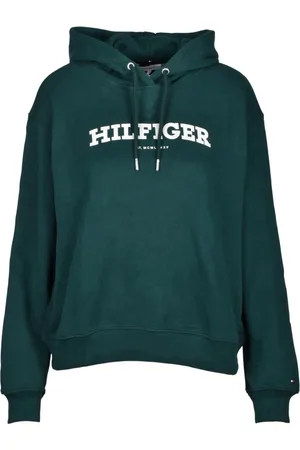Tommy Hilfiger Donna, Felpe, Verde, S, new