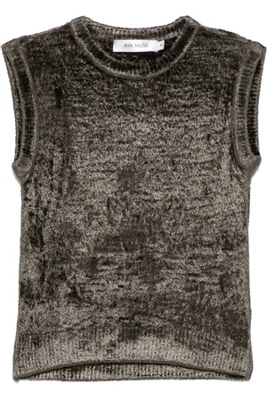 AYA MUSE Donna, Top, Grigio, XS, new