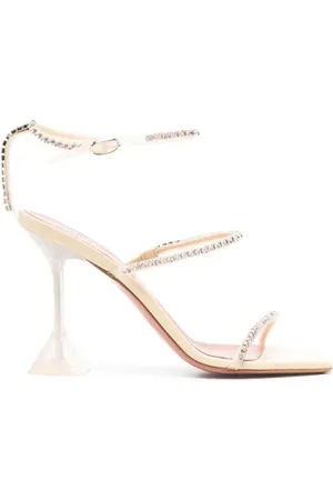 Amina Muaddi Donna, Scarpe, Bianco, 37 1/2 EU, new