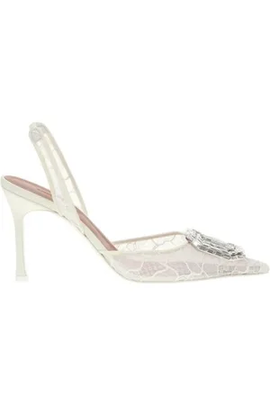 Amina Muaddi Donna, Scarpe, Bianco, 40 EU, new