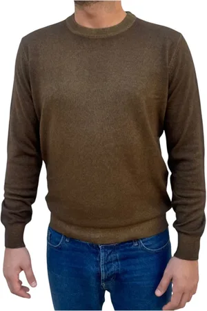 KANGRA CASHMERE Uomo, Maglie, Marrone, M, new